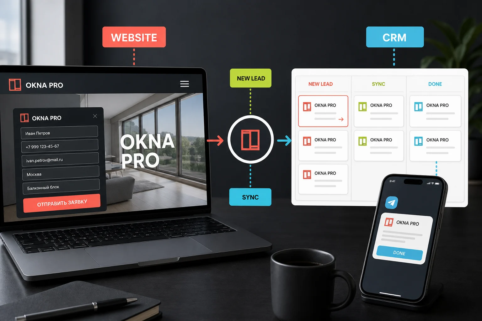 Интеграция CRM с сайтом — пример работы 1
